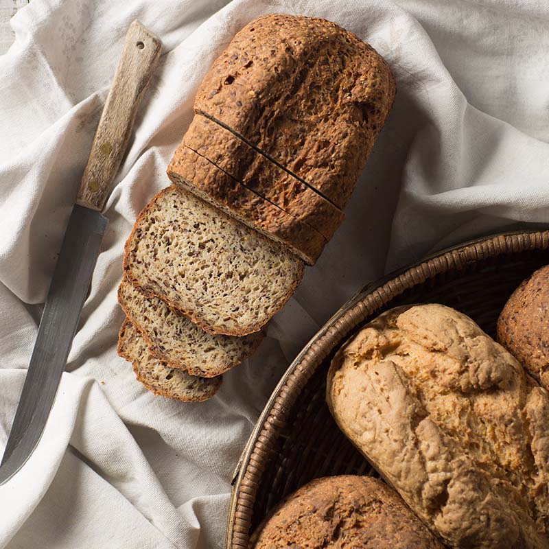 Buckwheat bread made with natural ingredients, ideal for gluten-free diets
