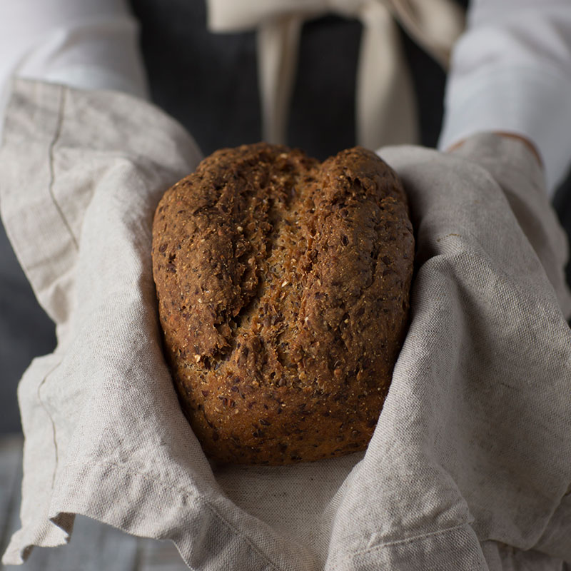 Freshly baked buckwheat bread with a nutty flavor and soft crumb