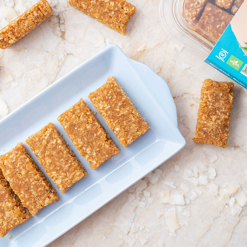 Coco D’Lish bars with rich coconut flavor for a satisfying snack