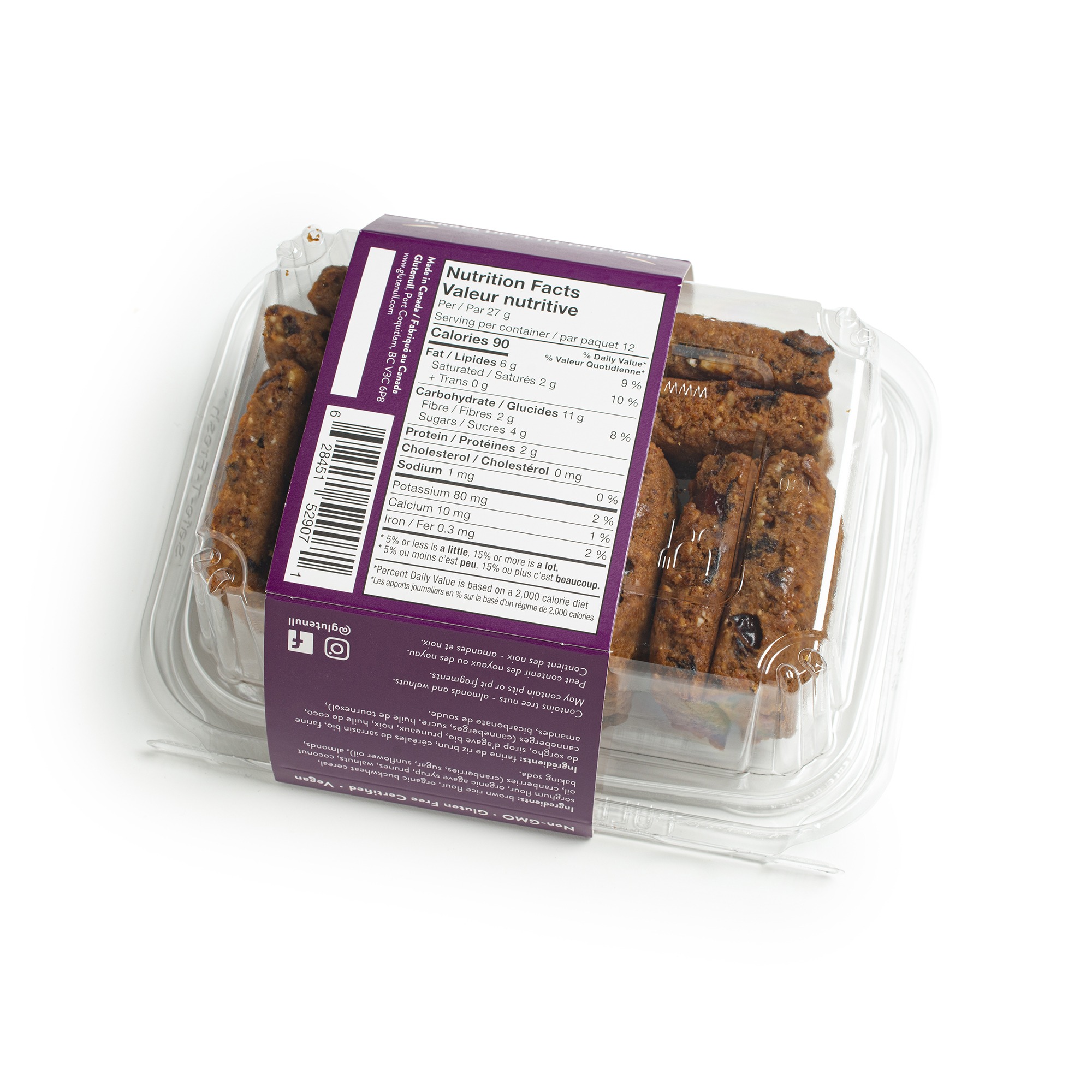 Nutrition facts for Fruit & Nut Breakfast Bars